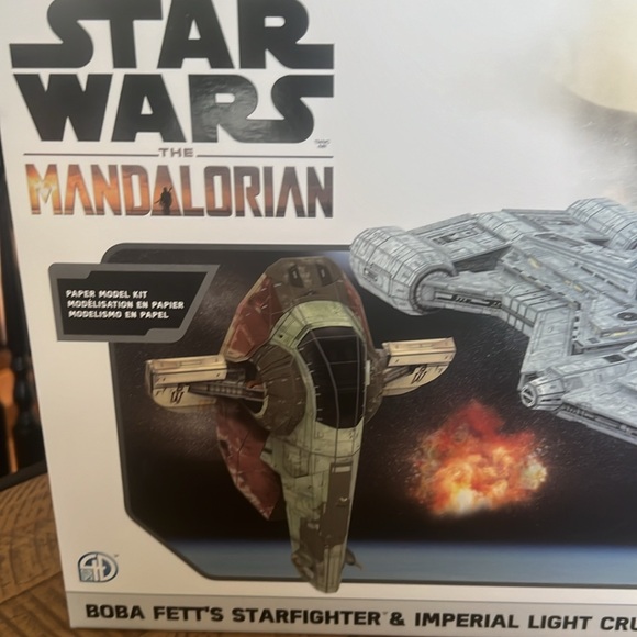 Star Wars Boba Fett's Starfighter & Imperial Light Cruiser Paper Model Kits - Picture 2 of 6